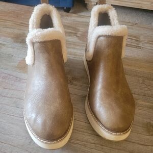 Yellow Box Tan Fabric Ankle Boots